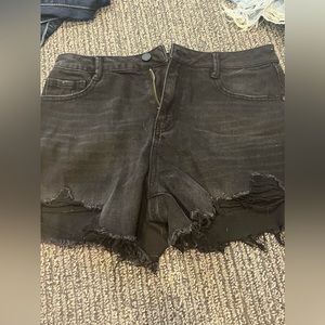 These are black shorts.